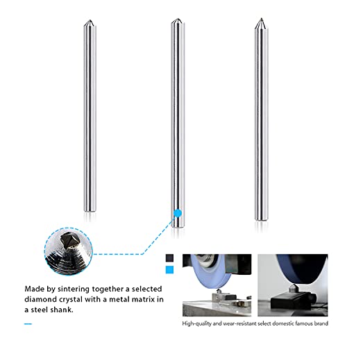 Diamond Engraving Bit, 1/8Inch Shank Cnc Router Bit 60/90/120 Dregrees Carving Milling Tool Cutter For Metal Stone #TOP4