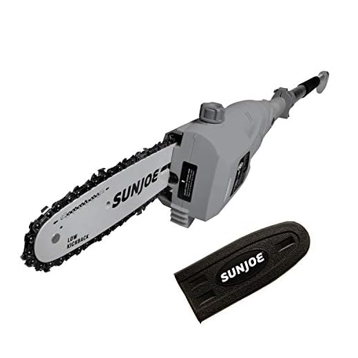 Sun Joe 8 inch 6.5 Amp Electric Pole Chain Saw with Adjustable Head, Grey