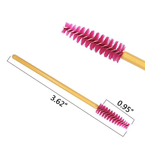 300 Pack Mascara Wands Bulk Disposable Eyelash Brushes For Extensions Upgrade Eye Lash Wand Makeup Tool Kit, Gold/ Rose #TOP5