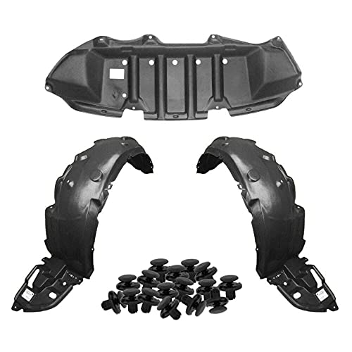 Image of Parts N Go 2011-2013 Corolla Fender Liner & Undercover Set with Clips Front Driver & Passenger Side Left Right TO1249162 TO1248162 TO1228148 5145102040 5387602370 5387502370