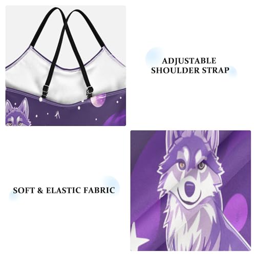 Toddler Kids Swimsuits One Piece Bathing Suits Swimwear Starry Sky Wolf for Baby Girl3