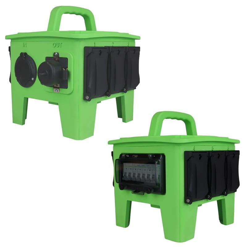 Power Distribution Box with 50A 125/250V CS6375 Inlet, 50A 125/250V CS6369 Outlet, & 6 20A 125V Duplex GFCI Receptacles - Image 2