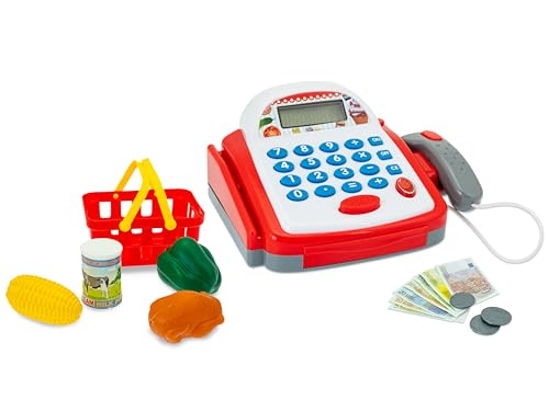 Teorema Giocattoli, Cassa Giocattolo per Bambini, Registratore di Cassa Giocattolo con Scanner, Suoni Realistici,...