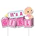 "It's a Girl!" Die Cut Baby Blocks, Baby Announcement Yard Sign (Light Skin Tone Baby)
