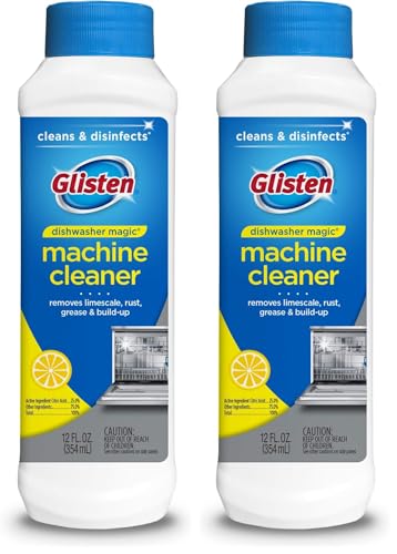 Glisten Dishwasher Magic Disinfectant & Cleaner Lemon 12 Oz (Pack