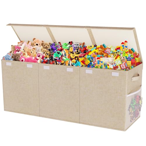 Mabahoo Extra Large Toy Box, Collapsible Sturdy Kids Toy Chest