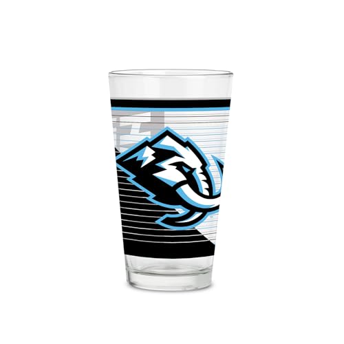 Rico Industries NHL Hockey Utah Mammoth Standard 16 oz Pint Glasses with Digitally Printed Logo, Classic Drinking Glass