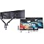 Two monitors with dual arms