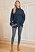 OUGES Winter Clothing for Women Wool Blend Oversized Sweaters 2025 Fall Outfits Trendy Plus Size Turtleneck Long Sleeve Ribbed Knit Side Slit Pullover Tops Clothes(Blue,L)