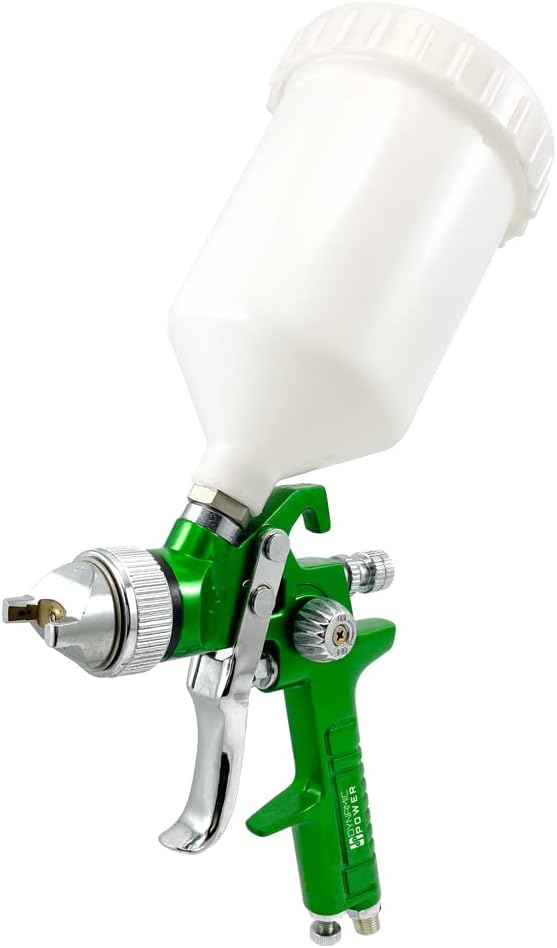 Dynamic Power Professional 600cc Gravity Feed HVLP Spray Gun (1.4mm Nozzle) with Bonus Kit – Precision Painting Made Easy - DP-W98V