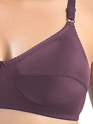 Image of SONARI Womens Cotton Everyday Bra | Non Padded, Wire Free, Comfortable Bra with Seamed Cups | Medium Coverage, Hook and Eye Closure for Everyday Wear | Adjustable Strap for a Customized Fit - Loreal