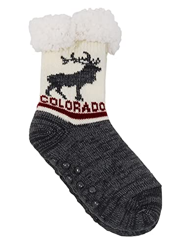 Americaware Colorado Elk Slipper Socks - Kids Size