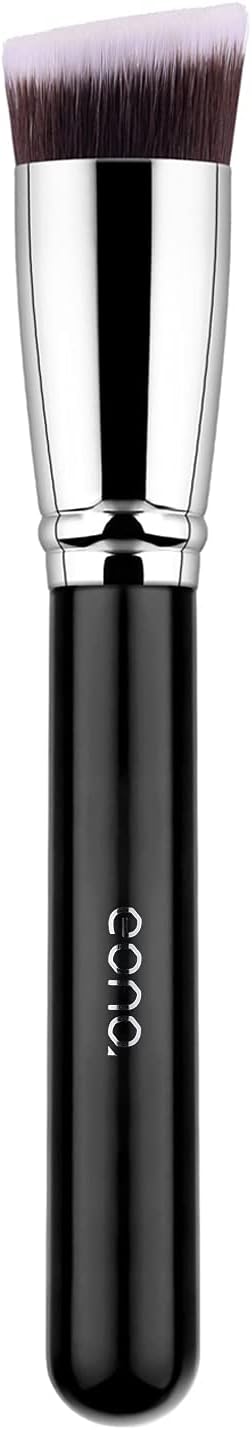 Amazon Brand - Eono Flat Top Foundation Brush Premium Synthetic Makeup Brushes for Liquid, Cream -black