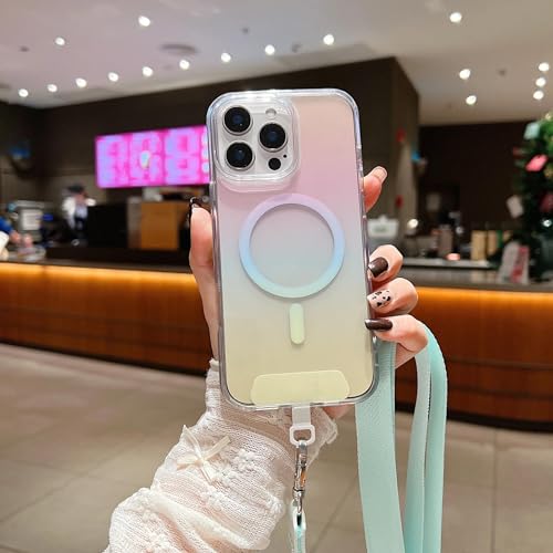 Cordon iPhone 12 arc-en-ciel collier bandoulière ajustable