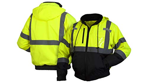 Pyramex RJ3110S RJ31 Series Jackets Hi-Vis Lime Bomber Jacket - Size Small Pyramex RJ3110S RJ31 Series Jackets Hi-Vis Lime Bomber Jacket - Size Small