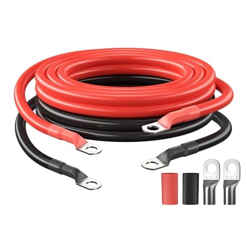 4 AWG 36in Battery Cable with 3/8 in Lugs