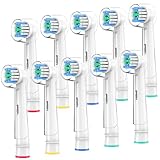 Têtes de brosse à dents de rechange compatibles avec Oral B Braun, lot de 10 têtes de brosse à dents électriques professionnelles pour Oral B Refill Pro 500/1000/1500/3000/3757/5000/7000/7500/8000