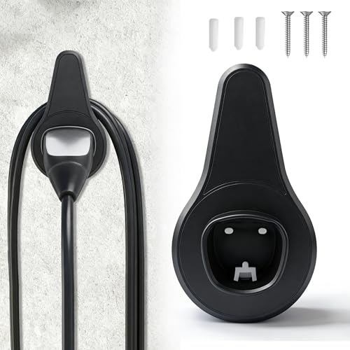 SZAWINLI Tesla Car Charger Bracket,Suitable for Tesla Model 3/Y/S/X Charging Cable Wall Mount Bracket,Portable Electric Car Charger Accessory Cable Hook(Suitable for Indoor/Outdoor Use)