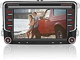 AWESAFE Radio Coche 7 Pulgadas con Pantalla Táctil 2 DIN para Volkswagen, Autoradio para VW Passat Seat Golf Skoda y etc. con Bluetooth/GPS/FM/RDS/CD DVD/USB/SD/RCA, Apoyo Mandos Volante