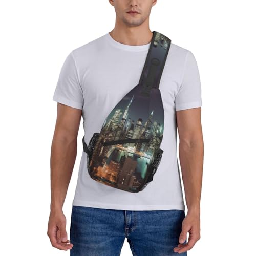 Bolso cruzado para hombre tipo bandolera negro miniatura 7