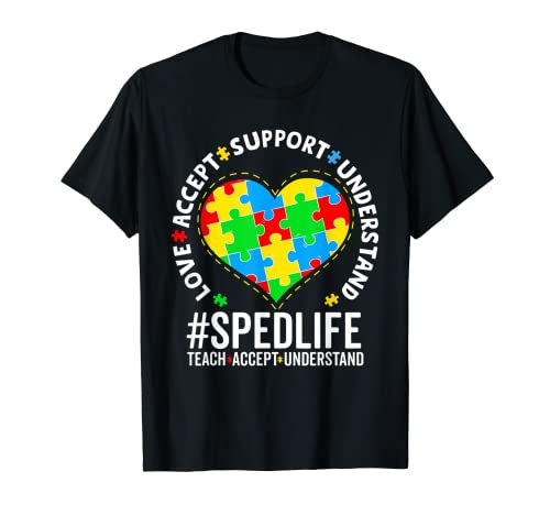 Teach Accept Understand Love Kind Autismo Awareness Teacher Camiseta