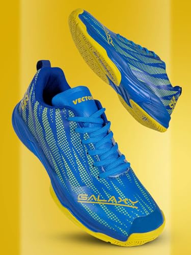 Image of Vector X Galaxy Badminton /Tennis Court Shoe, Breathable Mesh, TPU Fusing, Rubber Outsole for Enhanced Durability, Traction and Slip Resistance, Light Weight Shoe