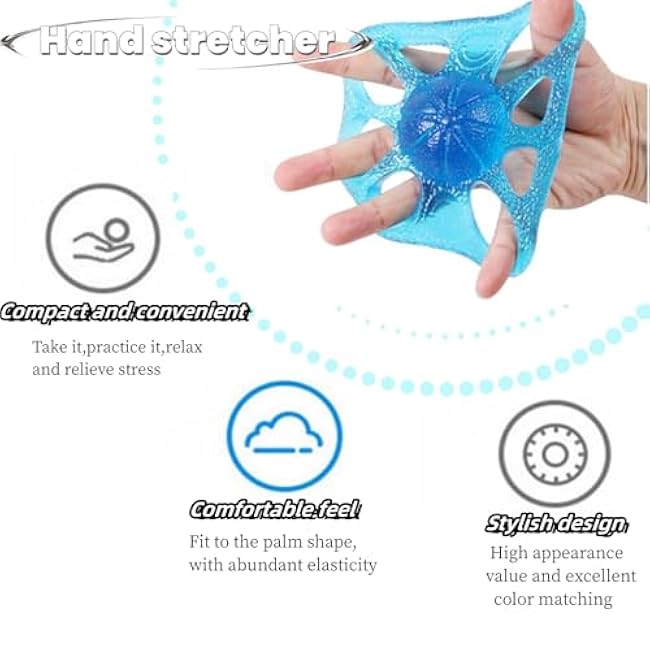 DEEYOTA finger exerciser & hand strengthener rehab,exercise squeeze ball for hands,Hand strength trainer is used for physical therapy,elderly people,and hand weakness(2 Pcs)