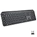 Price comparison product image Logitech MX Keys Advanced Wireless Illuminated Keyboard, QWERTY US International Layout - Grey