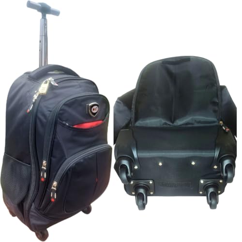 Mochila com 04 Rodas 360 Graus, para Escola, Faculdade, Trabalho, Viagem, Notebook, Resistente, Executiva