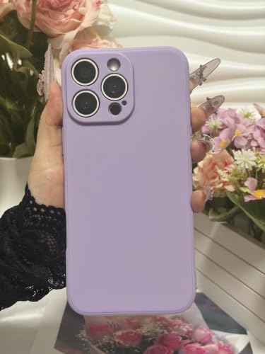 Coque iPhone 16 Pro Max luxe en silicone violet protection robuste