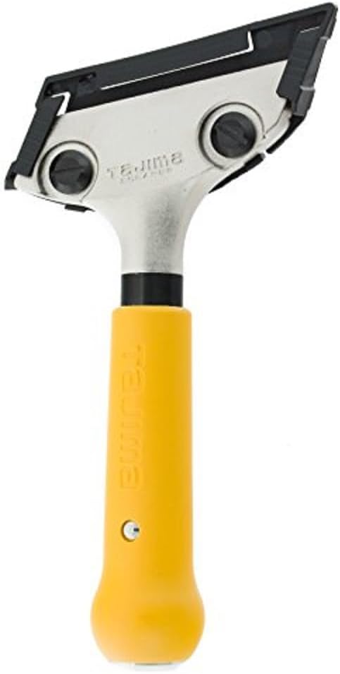 Tajima SCRL200 "Scrape-Rite" Reversible Blade Scraper, Silver/Yellow