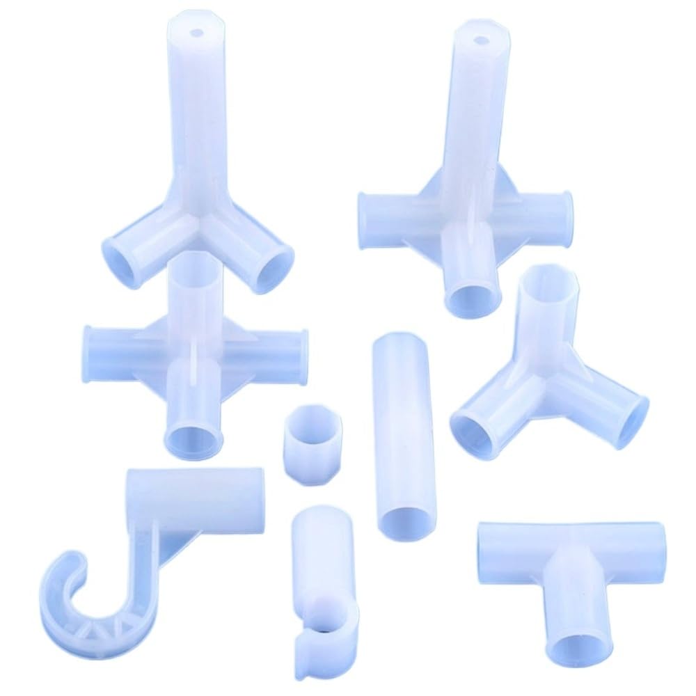 Conectores de plástico de 12mm para armar estanterías estables 8