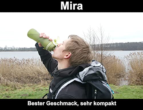 MIRA 750ml Faltbare Wasser Filter Flasche - Wasser Filter fürs Wandern, Camping, Survival und Reisen (750ml - Grün) - Image 3