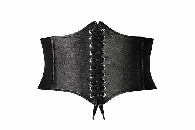 shine style Women's Lace-up Corset Elastic Wide Belt-picture-56