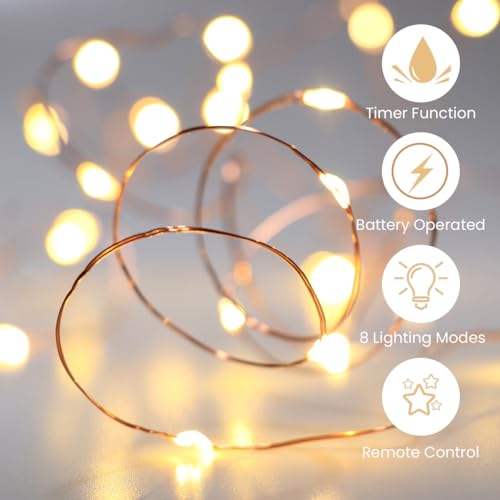 innolife 6 Stück Lichterkette Batterie, 3M 30LED, 8 Modi – Ansicht 4