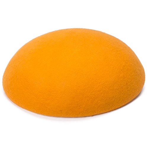 Cute Wool Felt Pillbox Hat Millinery Teardrop Fascinator Base Craft Supply (Yellow)
