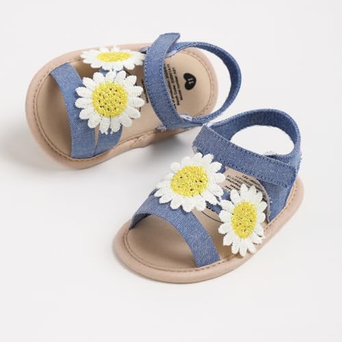 LAFEGEN Infant Baby Girls Summer Sandals Newborn Toddler First Walker Crib Dress Shoes4