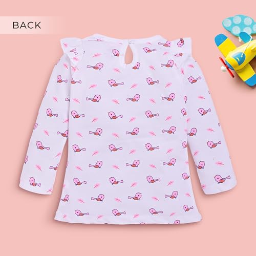 Image of LuvLap Baby Girls 100% Cotton Full Sleeve Girls Top, Pack of 02