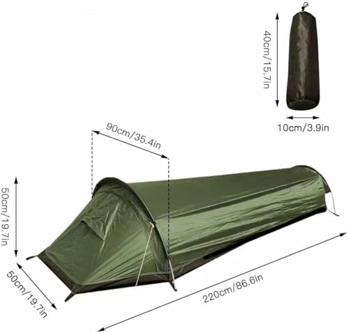 Saco Bivy Ultraligero Impermeable con Piso para Camping miniatura 2