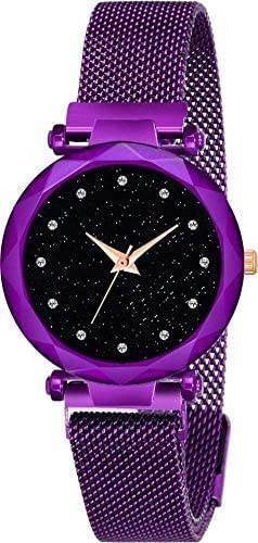 METEOROID Analogue Display Watch with Magnet Belt for Girls & Women (Purple) (B0B6BHQ3Y7) Amazon Price History, Amazon Price Tracker