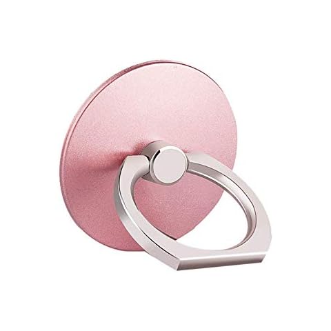 ISKIP Mobile Phone Metal Ring Stand Holder, 360 Degree Rotation & Universal Smartphone Ring Phone bracket Finger Loop for Almost All Phones/Pad (Rose gold) Cover
