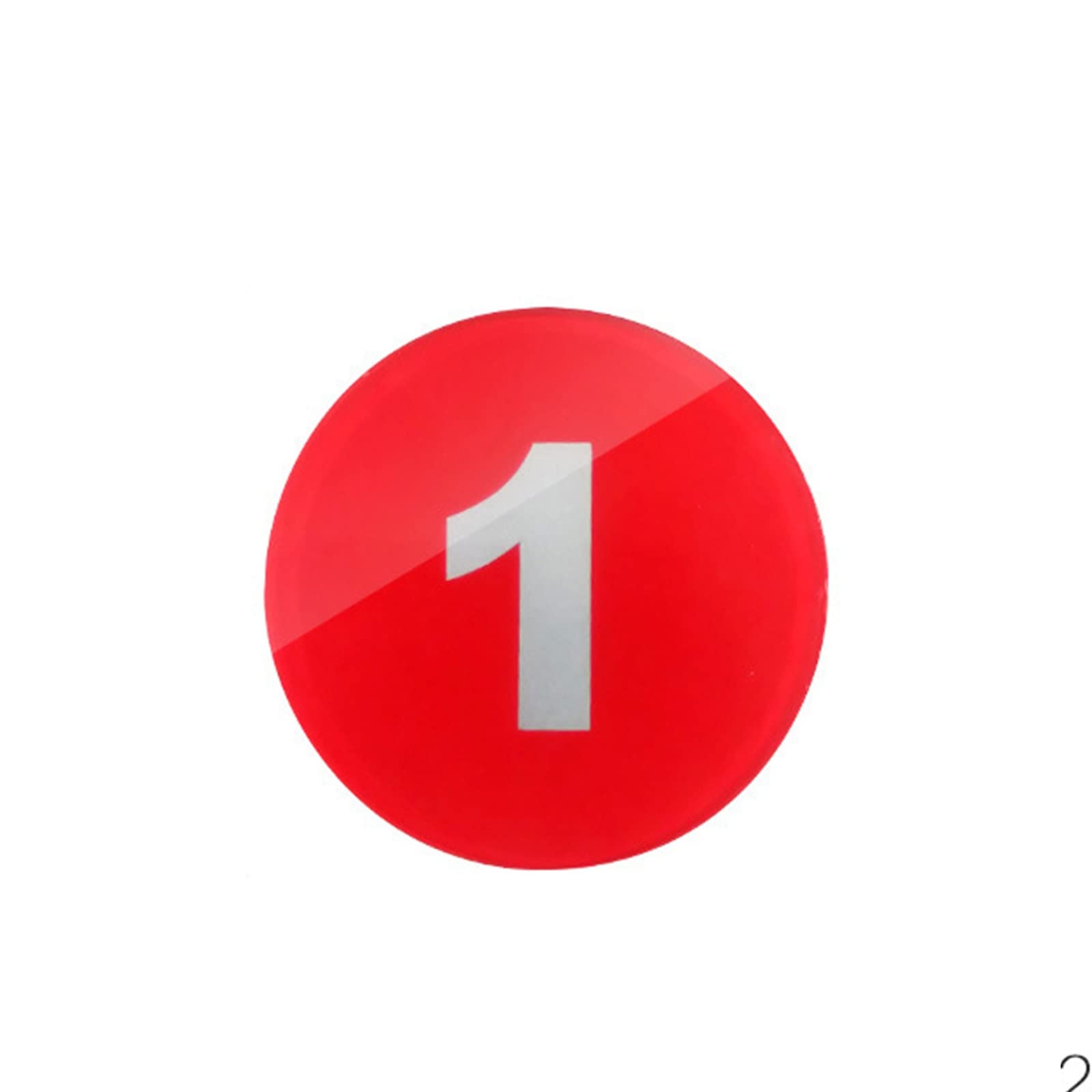 Acryl-Tischnummer, Runde selbstklebende Hochzeitstischnummern, Die Tischnummern für den Hochzeitsempfang haben keine Angst, nicht leicht zu beschädigen, für Restaurants Cafés Bars ( Color : Redsmall ,
