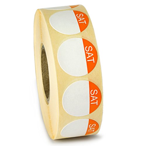 I Sabato etichetta giorno Dots Rotolo di 1000
