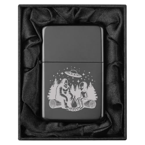 Encendedor en caja regalo negro seda Bigfoot Alien