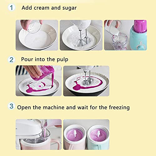 EIS- und Gelato-Maschine – Automatische Doppelzylinder-Mini-Frucht-Eismaschine für Kinder – 1 l DIY-Sorbet-Frozen… – Bild 8