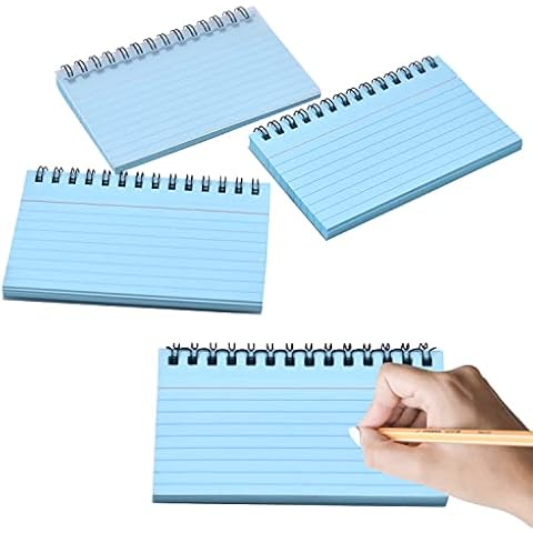 3 Pack Index Cards, 150 Sheets Flash Cards Lined Revision Cards Easy Flip Record Cards Cue Cards for Office Meeting, School Learning, Memory, Sticky Note (Blue)… Cover