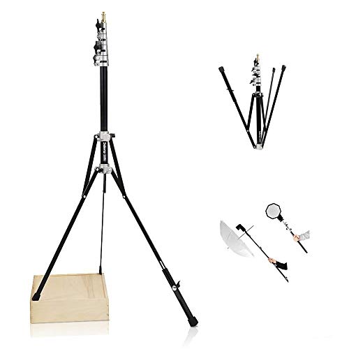 Selens ライトスタンド 三脚スタンド 240cm 4段式 片脚調節や取り外し可能 平らない場所に適応 写真撮影スタジオ用 ストロボ/アンブレラ/ソフトボックスなど対応