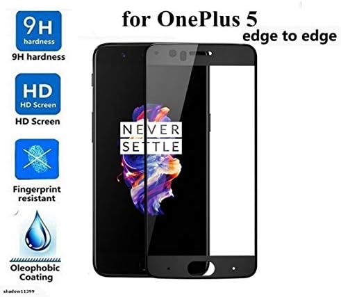 YCNEX Premium 2.5D 0.33mm Pro+ Anti-Fingerprints & Oil Stains Coating HD+ Tempered Glass Screen Protector with Packaging Kit for OnePlus 5 (Black)