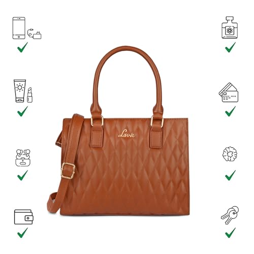 Image of Lavie Women's Stitch Shelly Medium Satchel Bag | Ladies Purse Handbag