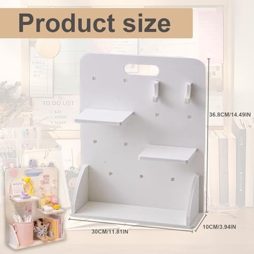 Étagère verticale mignonne pour bureau encombré avec 2 crochets - 5